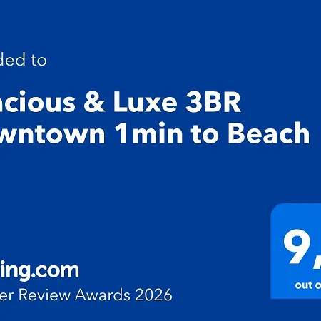 Spacious & Luxe 3br Downtown 1min To Apartment *